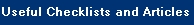  Useful Checklists and Articles 